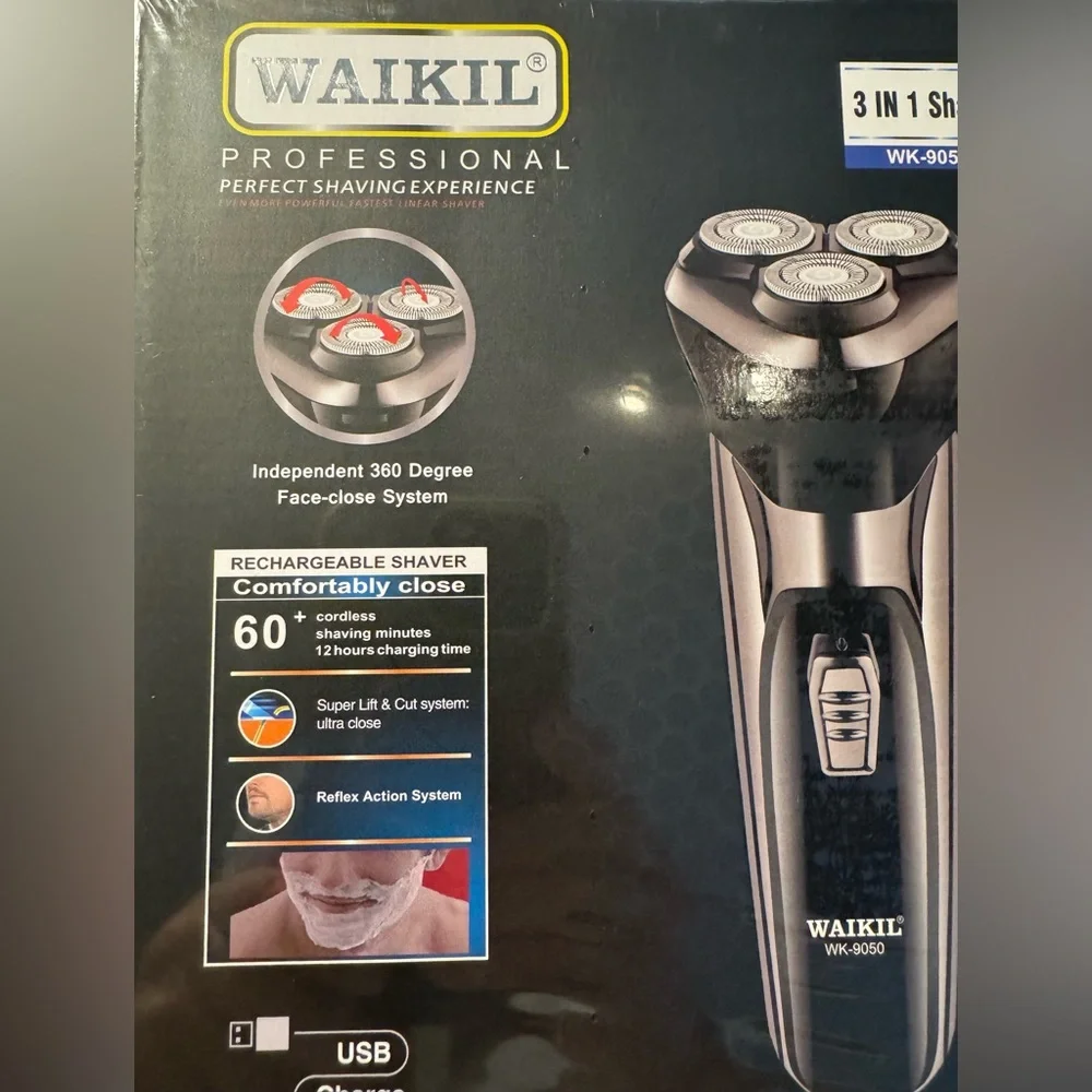 This is a Waikil 3-in-1 electric shaver for men, Razor/Nose Trimmer/Hair Clipper